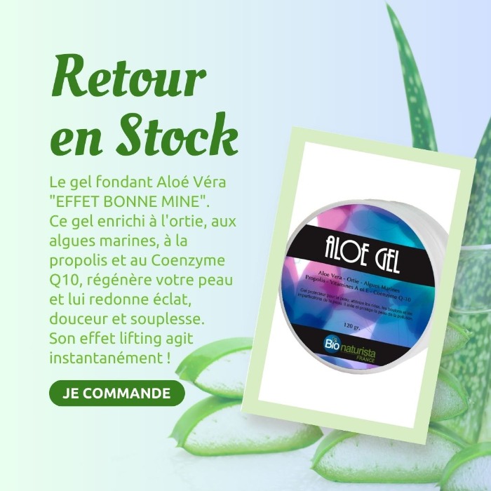 Retour en Stock du Gel Aloe Vera